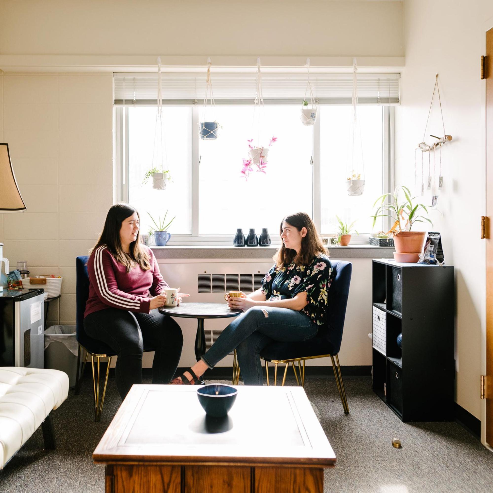 Two Students in Wheaton College Residence Hall