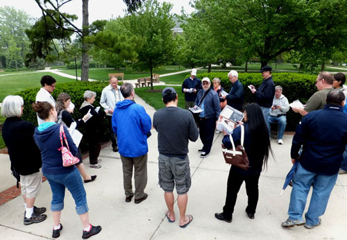 Bob leading Walking Tour