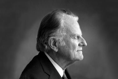 Side profile photo of Billy Graham taken by Walt Danylak