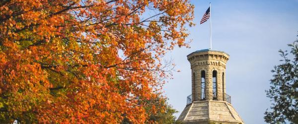 Blanchard Tower with Fall Trees