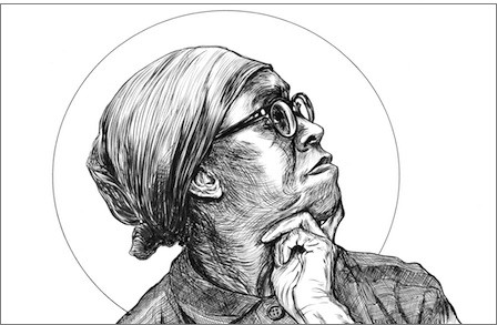 Drawing of Gwendolyn Brooks