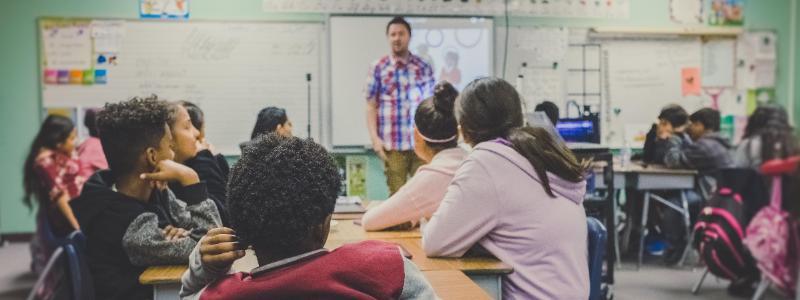 High school students in class