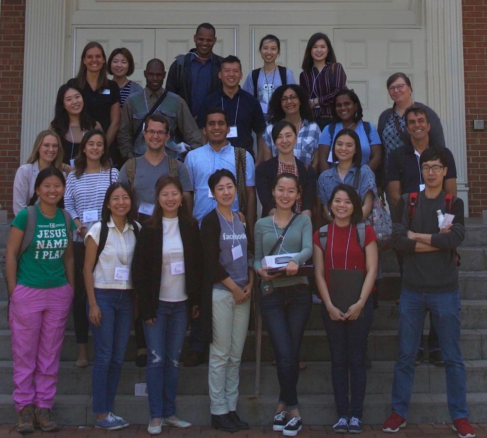 Graduate students at orientation 