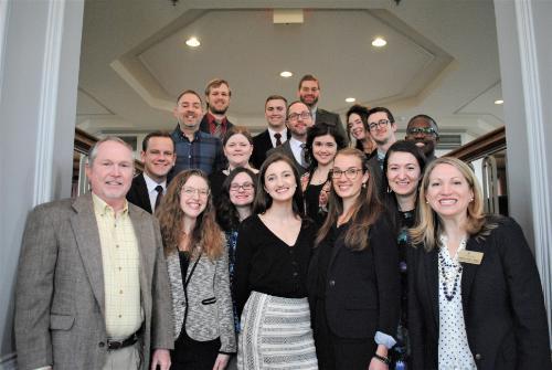 group of students at a conference