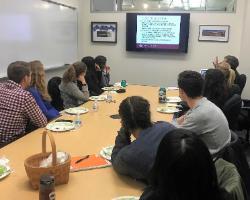 Students watching powerpoint presentation