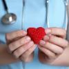 Nurse Holding fabric heart