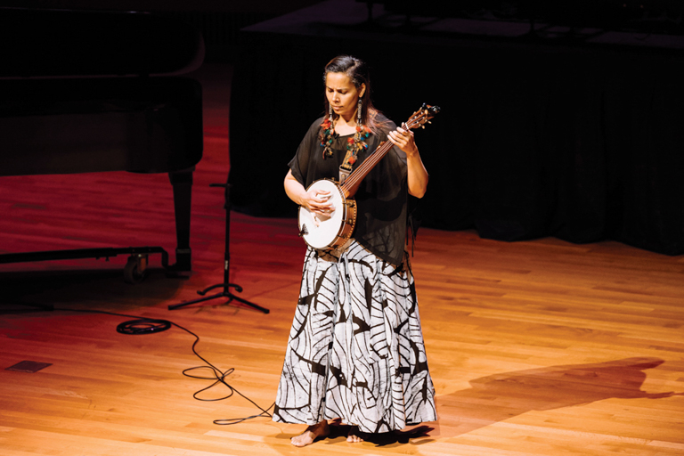 Wheaton College IL Rhiannon Giddens performs Shawn Okepebholo's Songs in Flight