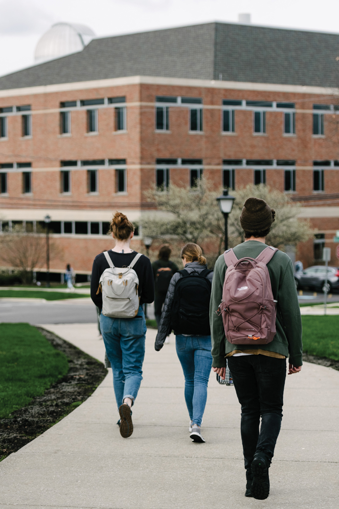 Wheaton College IL Students Walking to Class