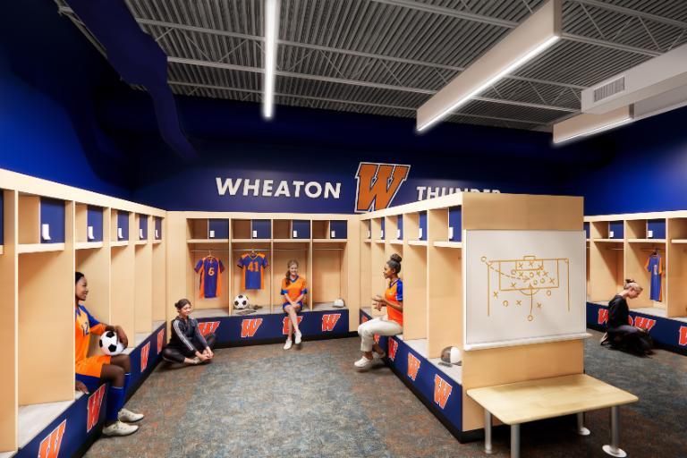 Faithfully Forward architect rendering of women's locker room