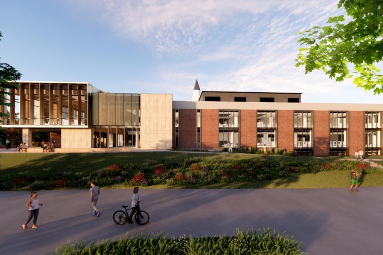 Rendering of Wheaton College Library Expansion