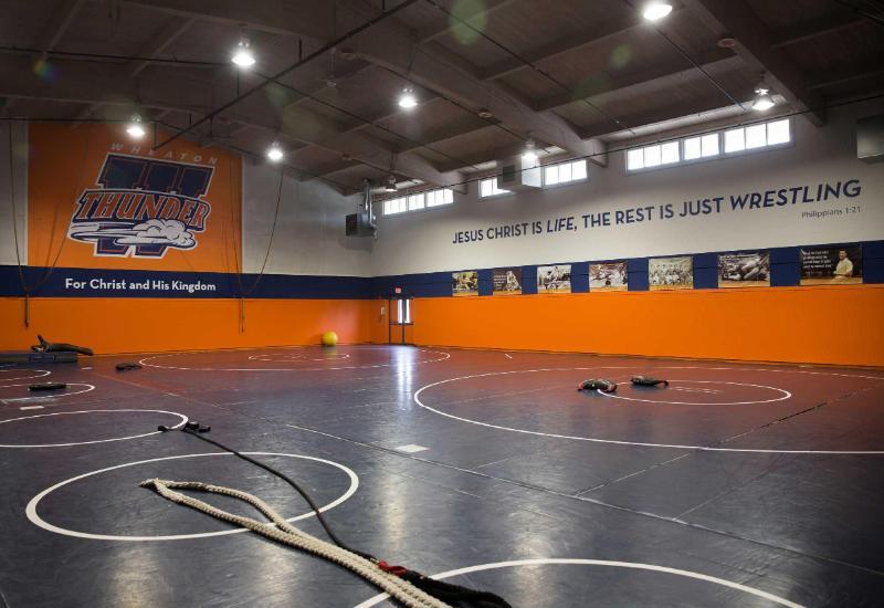 Pete Willson Wrestling Room at Wheaton College IL