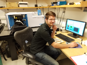 Benjamin Hess doing geology research at University of Chicago