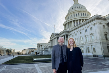 Wheaton College IL Addison Ream and Professor of Theology Keith Johnson in Washington D.C.