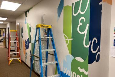 LRC mural in process 380x253