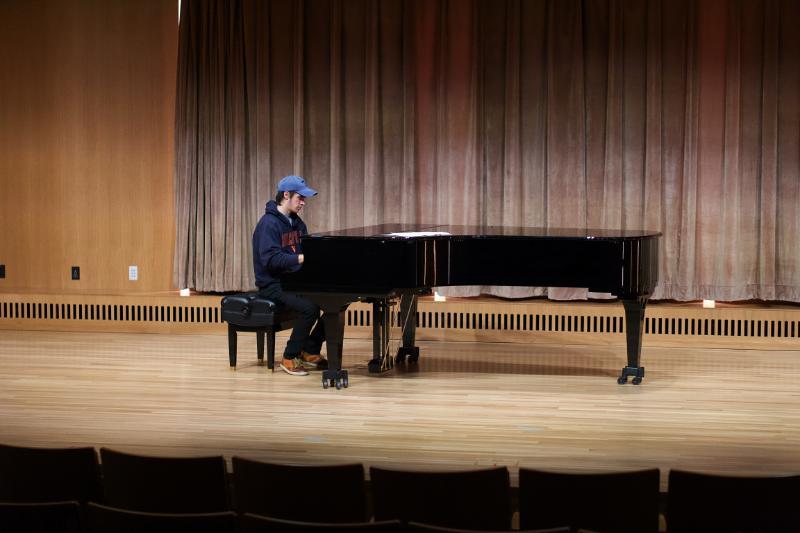 Jesse Dunn playing the piano 